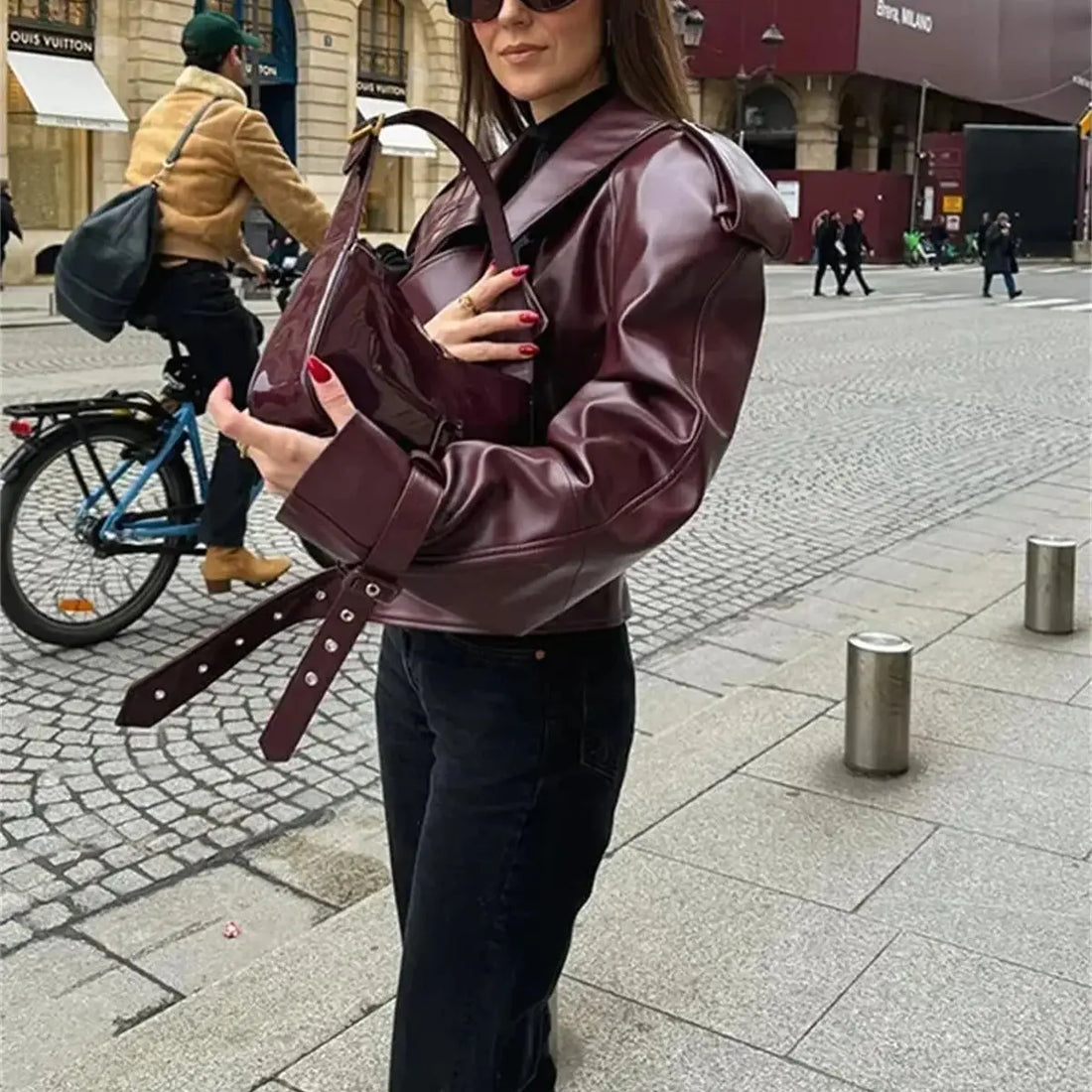 Luxury Burgundy Jacket